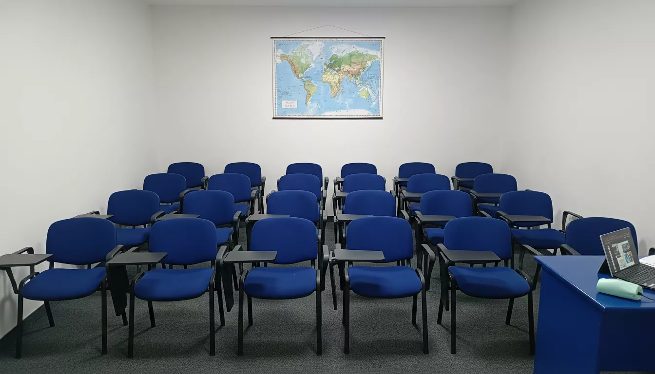 Sala za predavanja Akademije Oxford u Nišu