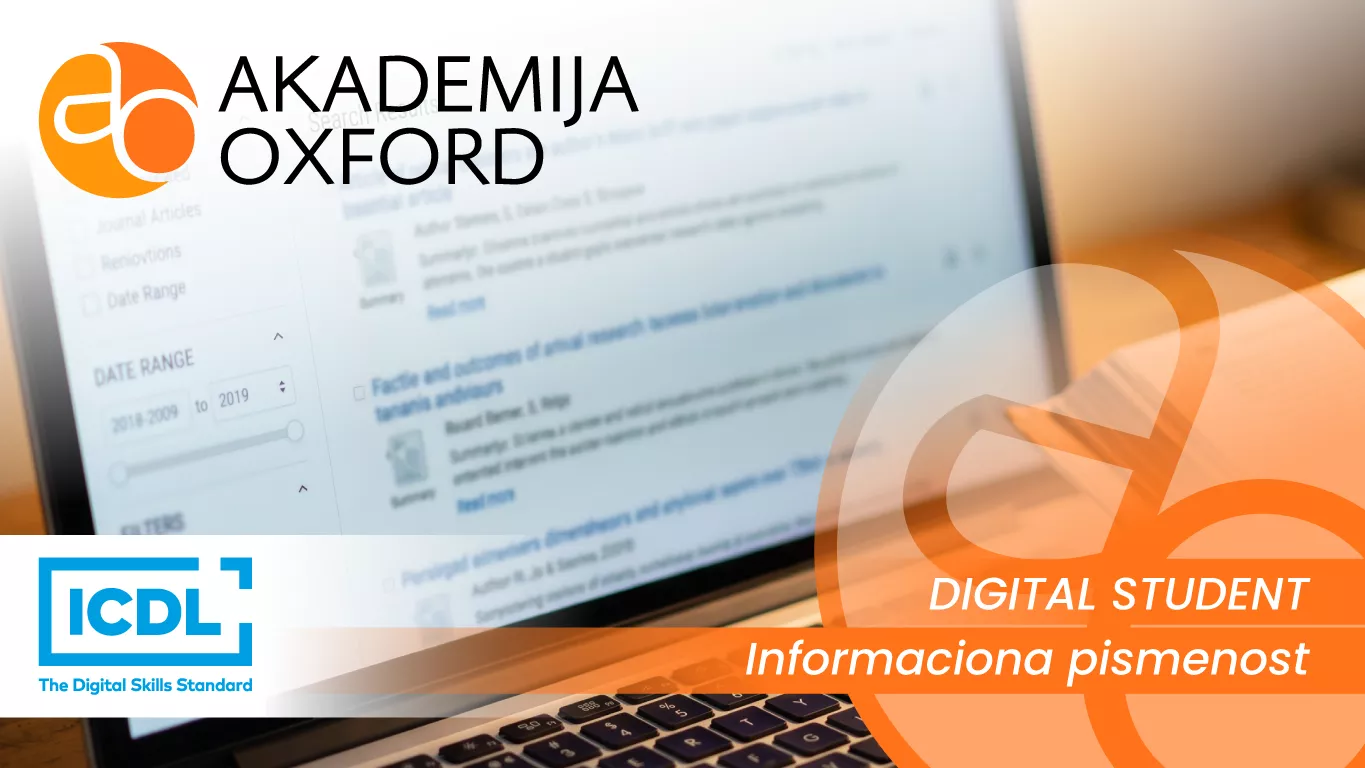 ICDL Digital Student - Informaciona pismenost ICDL Digital Student - Informaciona pismenost