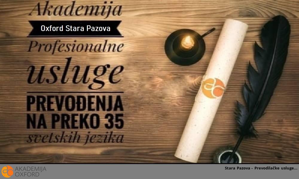 Stara Pazova - Prevodilačke usluge