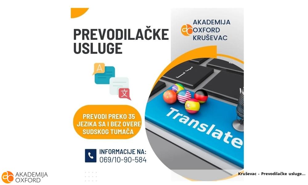 Kruševac - Prevodilačke usluge