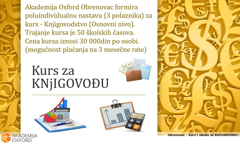 Obrenovac - kurs i obuka za RAČUNOVOĐU