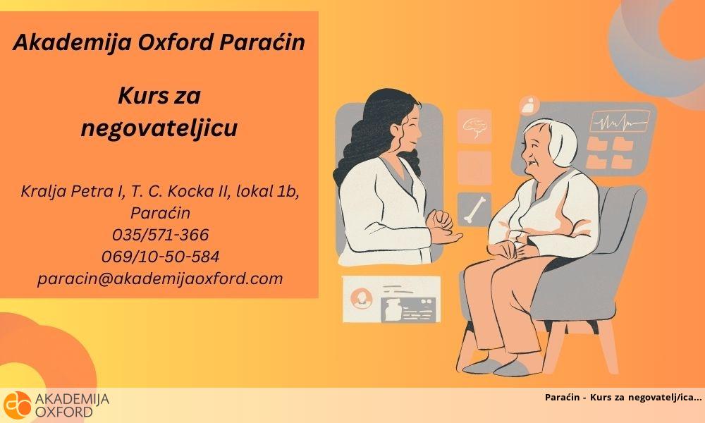 Paraćin - Kurs za negovatelj/ica