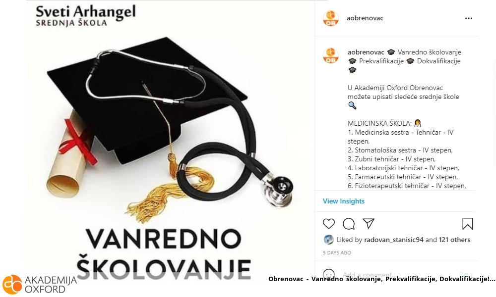 Obrenovac - Vanredno školovanje, Prekvalifikacije, Dokvalifikacije!