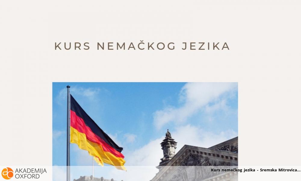 Kurs nemačkog jezika - Sremska Mitrovica