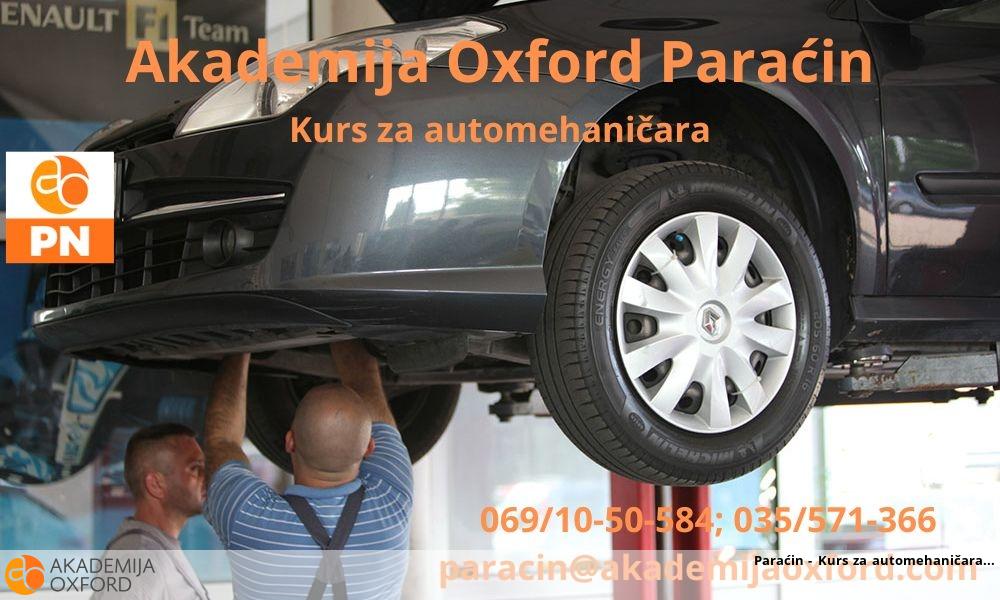 Paraćin - Kurs za automehaničara