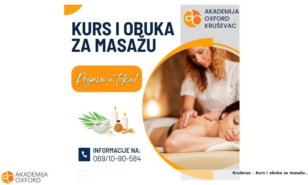 Kruševac - Kurs i obuka za masažu