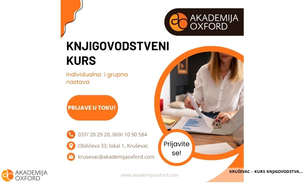 KRUŠEVAC - KURS KNJIGOVODSTVA