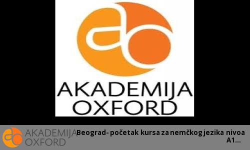 Beograd- početak kursa za nemčkog jezika nivoa A1