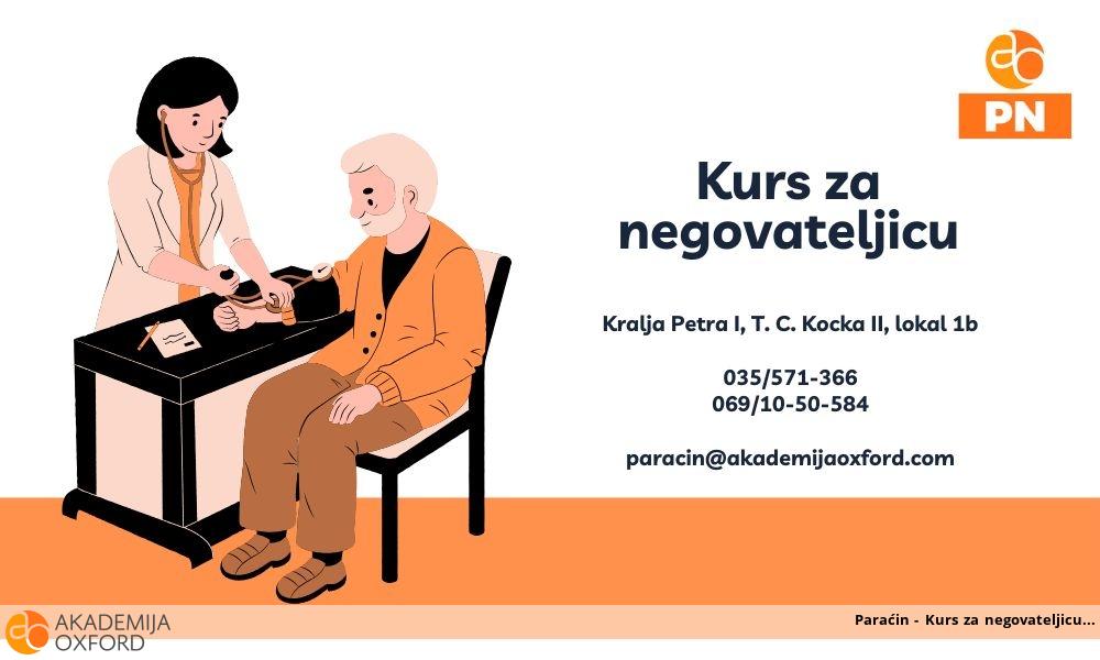 Paraćin - Kurs za negovateljicu