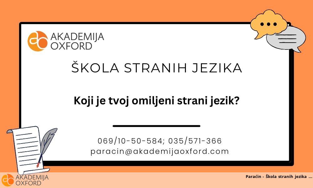 Paraćin - Škola stranih jezika 