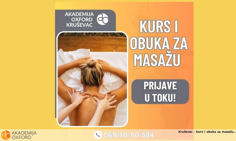 Kruševac - kurs i obuka za masažu