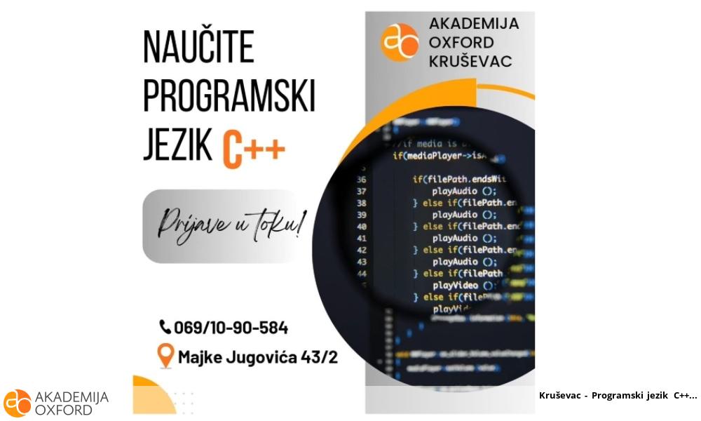 Kruševac - Programski jezik C++