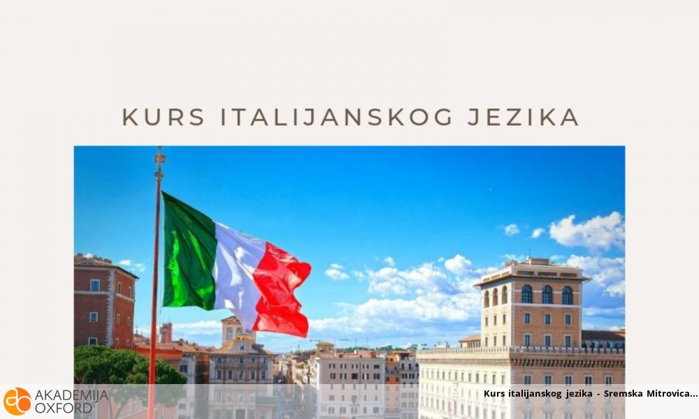 Kurs italijanskog jezika - Sremska Mitrovica