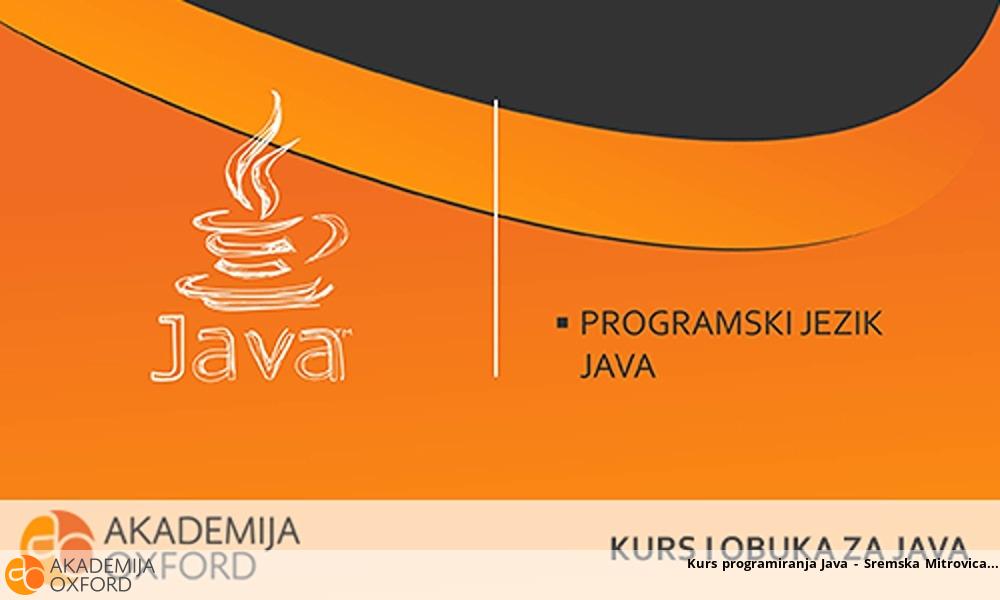 Kurs programiranja Java - Sremska Mitrovica