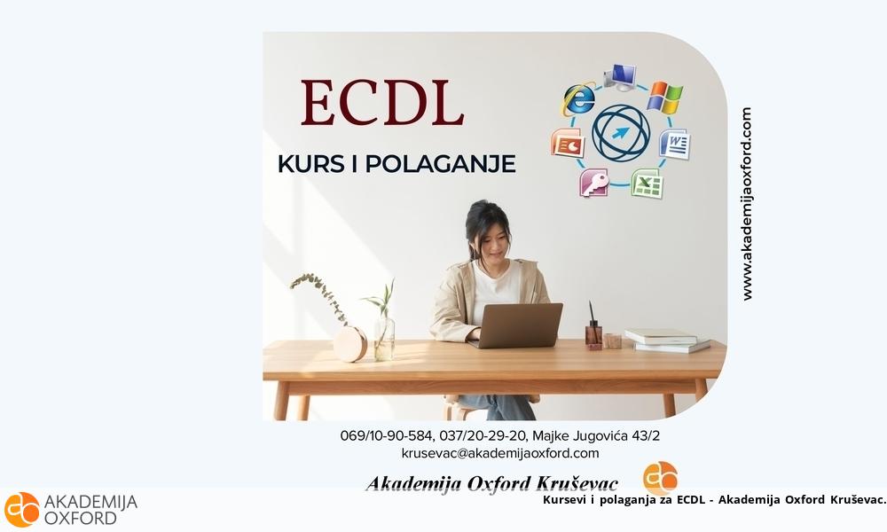 Kursevi i polaganja za ECDL - Akademija Oxford Kruševac