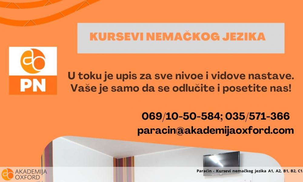 Paraćin - Kursevi nemačkog jezika A1, A2, B1, B2, C1