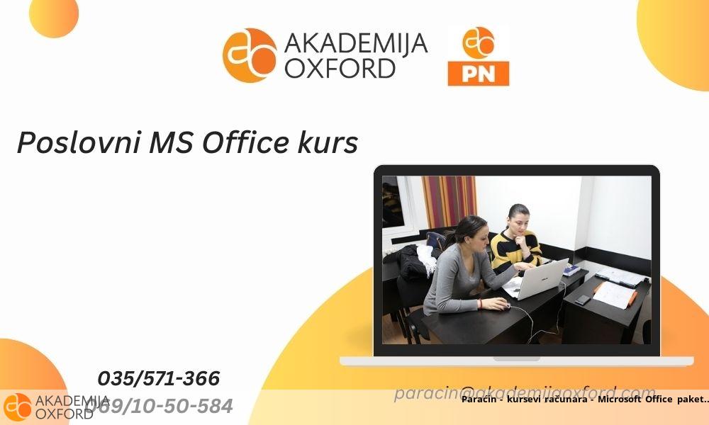 Paraćin - kursevi računara - Microsoft Office paket