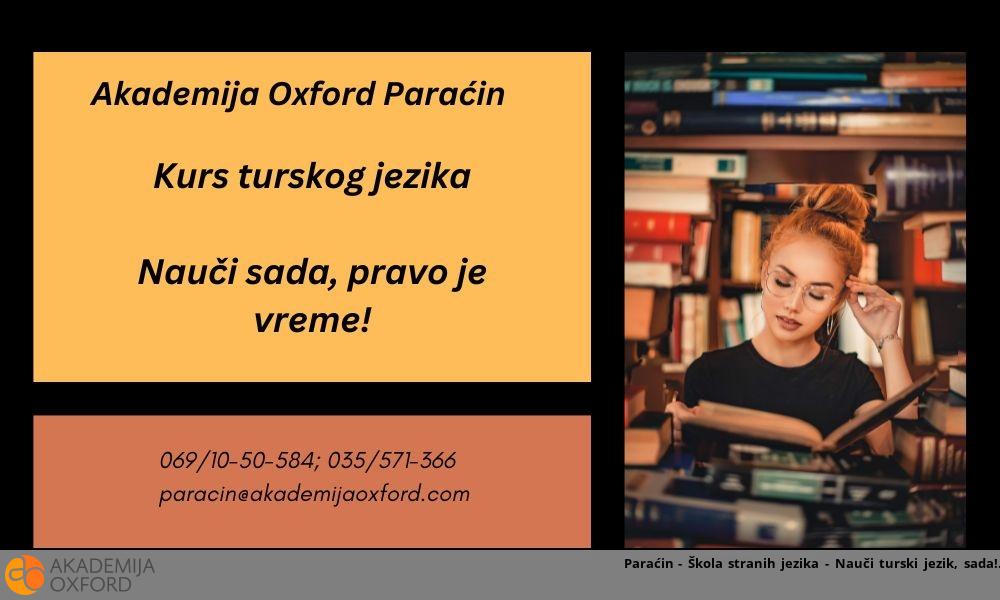 Paraćin - Škola stranih jezika - Nauči turski jezik, sada!
