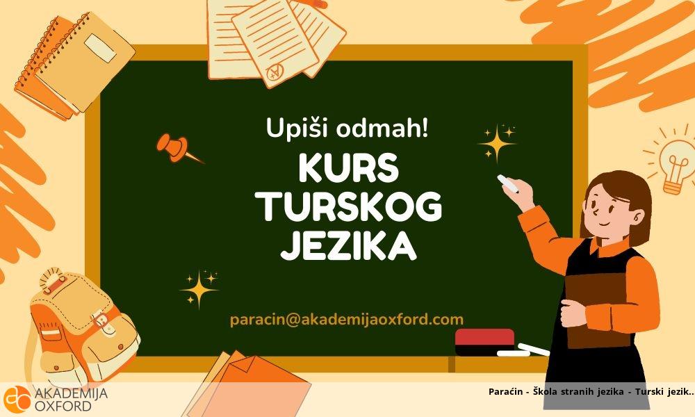 Paraćin - Škola stranih jezika - Turski jezik