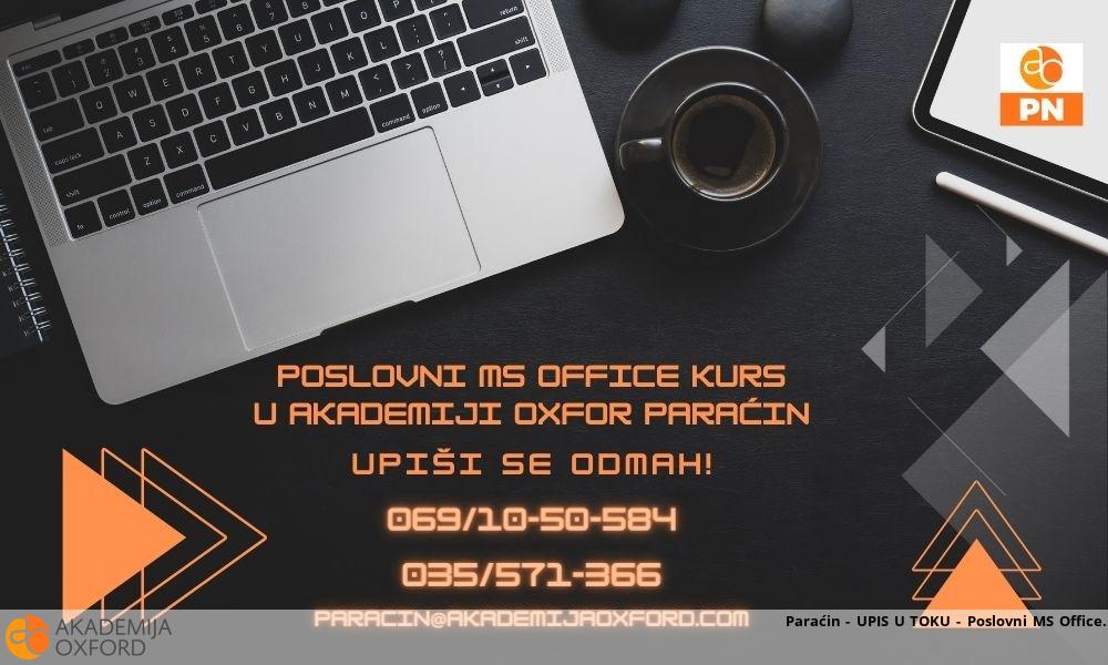 Paraćin - UPIS U TOKU - Poslovni MS Office