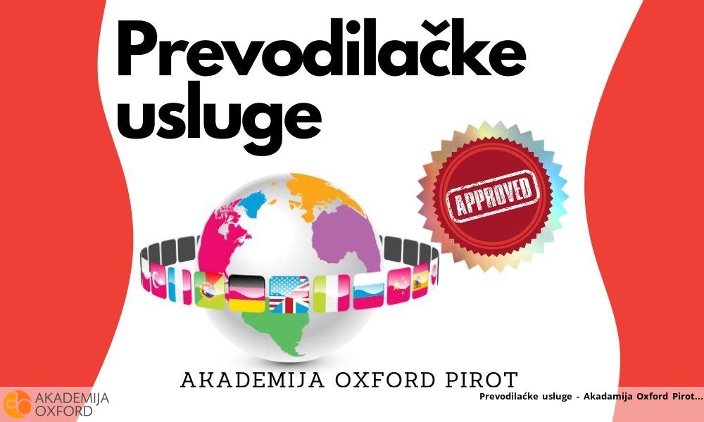 Prevodilaćke usluge - Akadamija Oxford Pirot