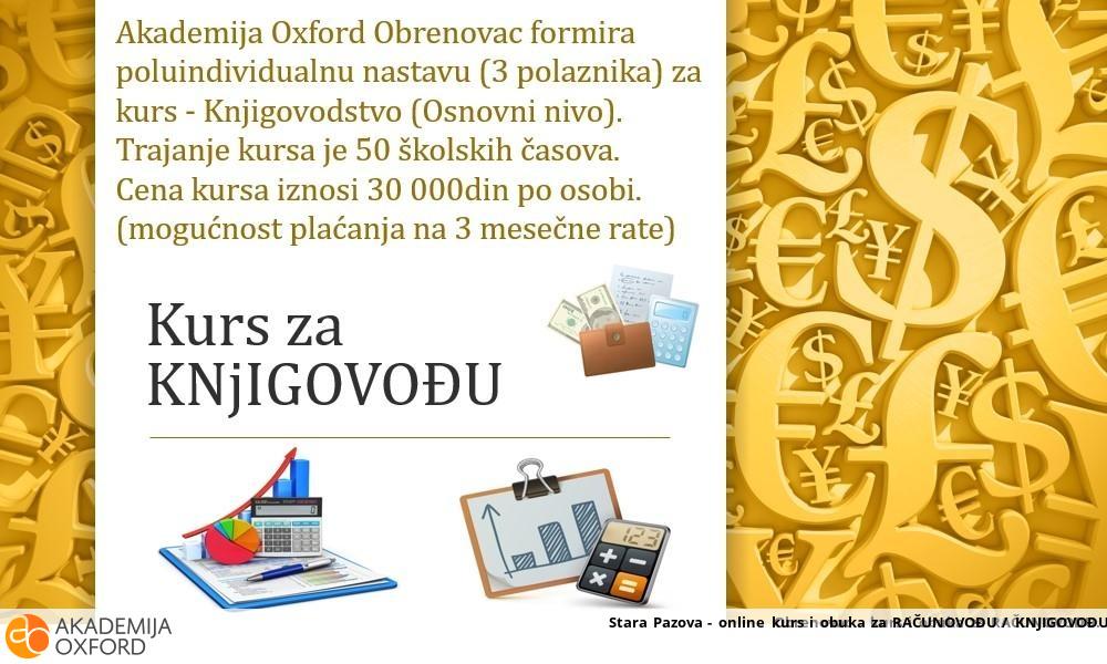 Stara Pazova - online kurs i obuka za RAČUNOVOĐU / KNJIGOVOĐU