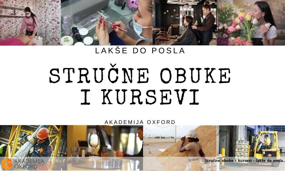 Stručne obuke i kursevi - lakše do posla