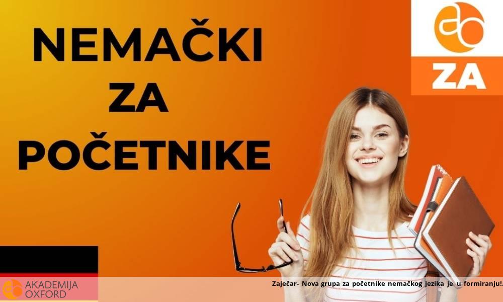 Zaječar- Nova grupa za početnike nemačkog jezika je u formiranju!